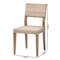 Bali & Pari Barossa Bohemian Grey Kubu Rattan and Mahogany Wood Dining Chair 245-13711-ZORO - alternate 3